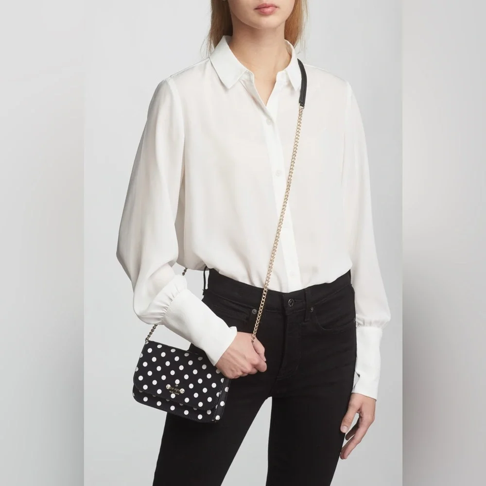 Kate Spade Black and White Polka Dot Crossbody ❥
